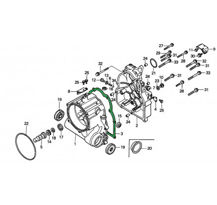 Прокладка уплотнение трансмиссии Honda HS522 HSS655 (21281-743-640) 