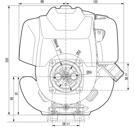 Двигатель бензиновый Honda GX25 ST4